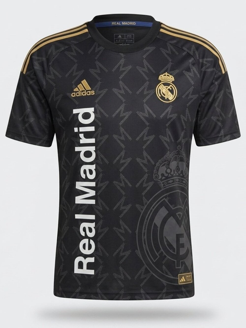 Adidas Real Madrid Black Prematch Soccer Jersey Size M NWT